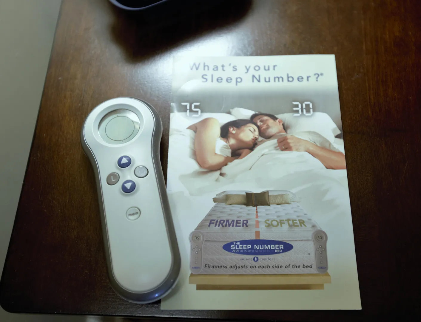 Sleep Number bed with adjustable comfort settings